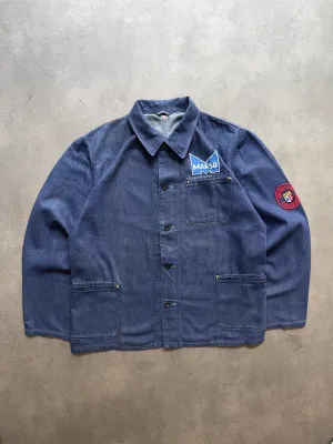 Snag Resistant Fabric Sleek Style 1950s French Shirt (M)