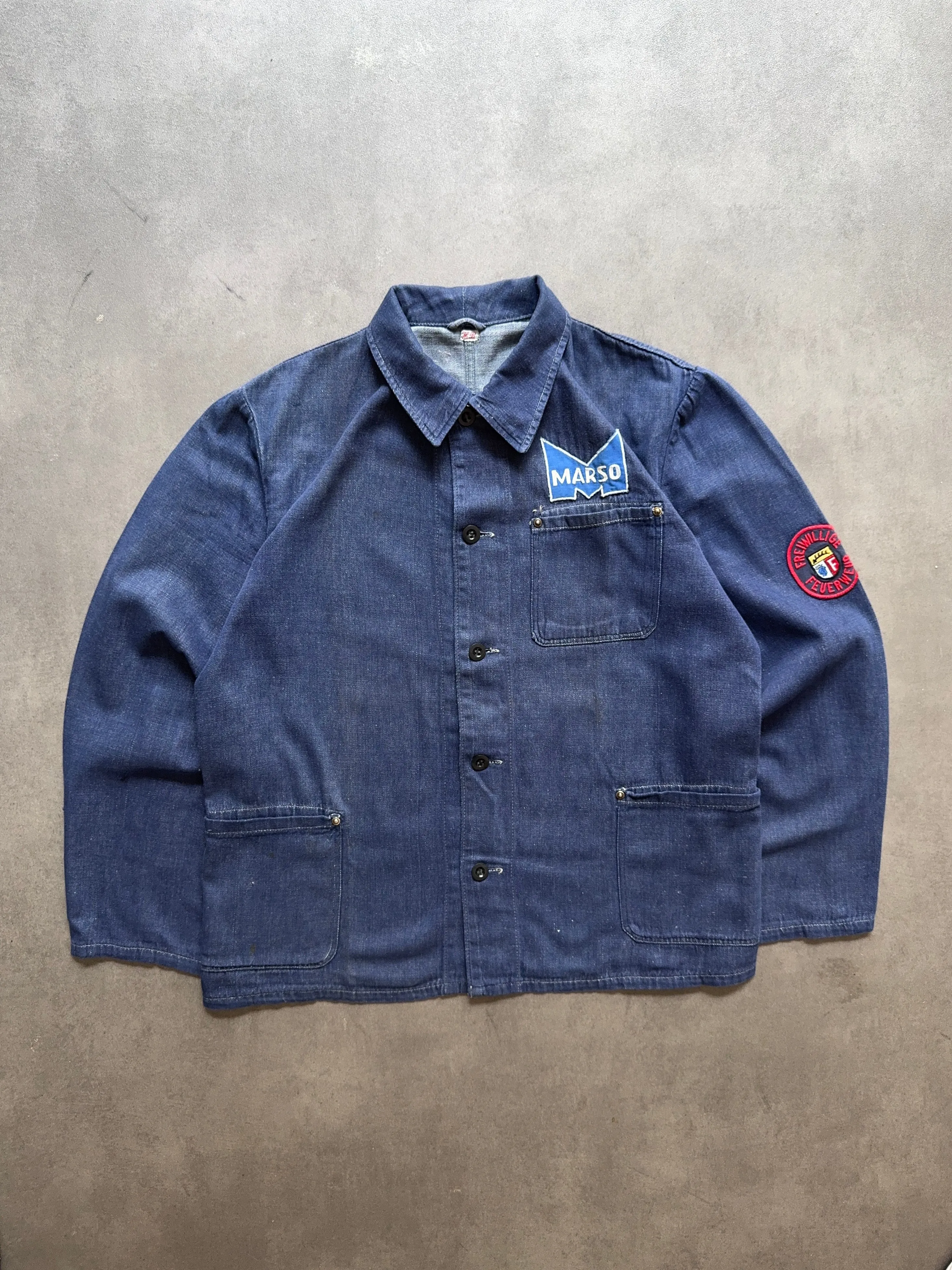 Snag Resistant Fabric Sleek Style 1950s French Shirt (M)