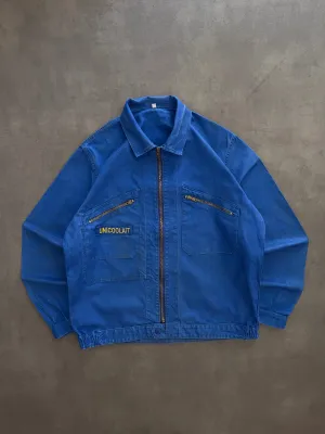 1960s French Work Jacket (L) Sophisticated Look Structured Shoulder Support