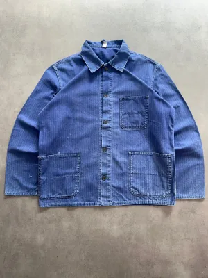 Two Tone Stitching 1970s French Shirt (L)