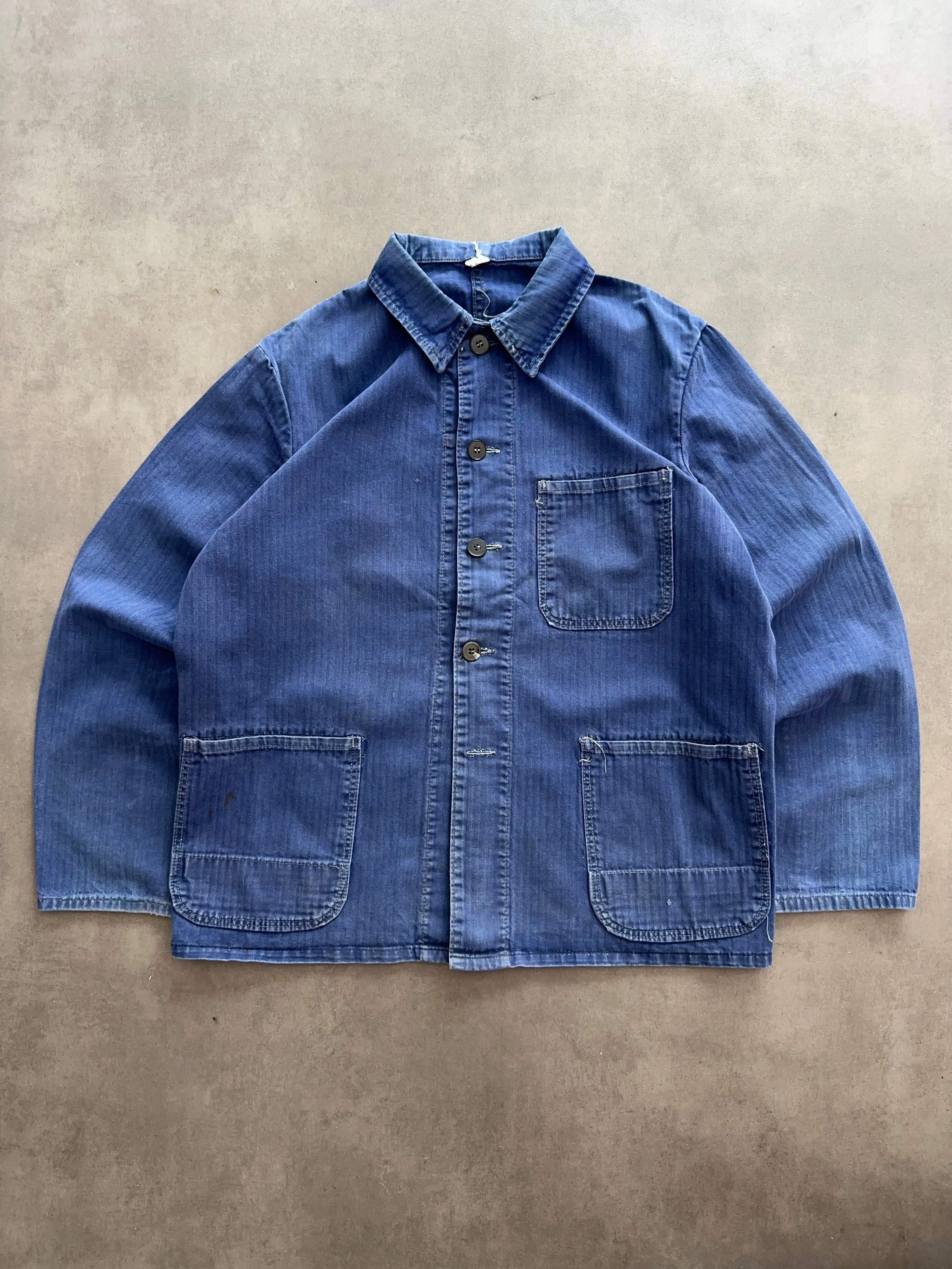 Corporate Retreat Bold Pattern 1970s French Shirt (M)