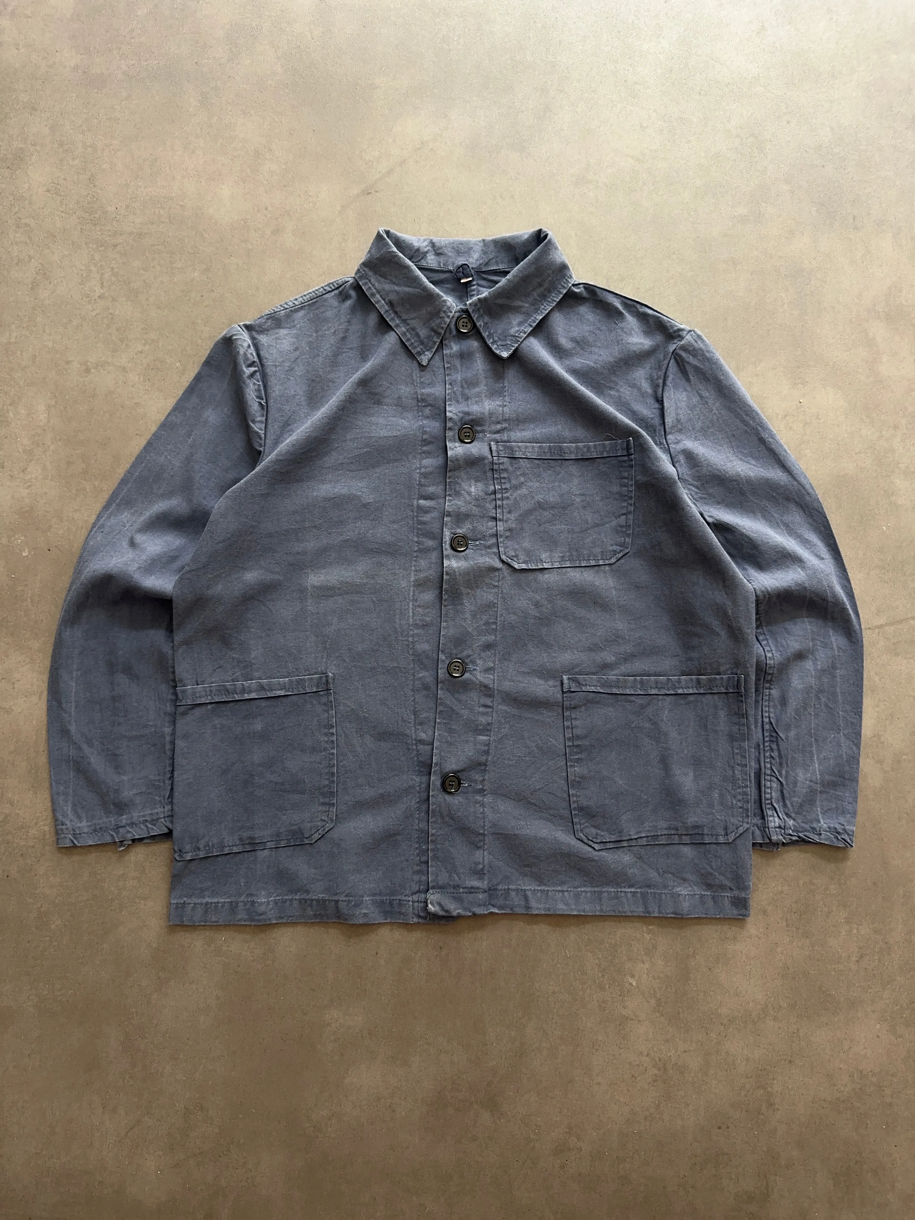 1970s French Shirt (M) Smooth Zipper Design Wardrobe Essential