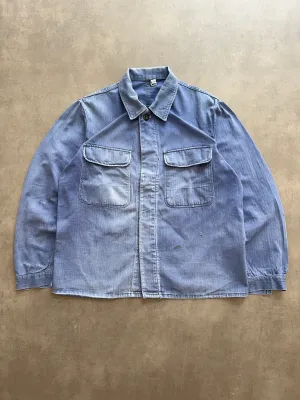 1970s French Shirt (M) Earthy Hue Breathable Cotton