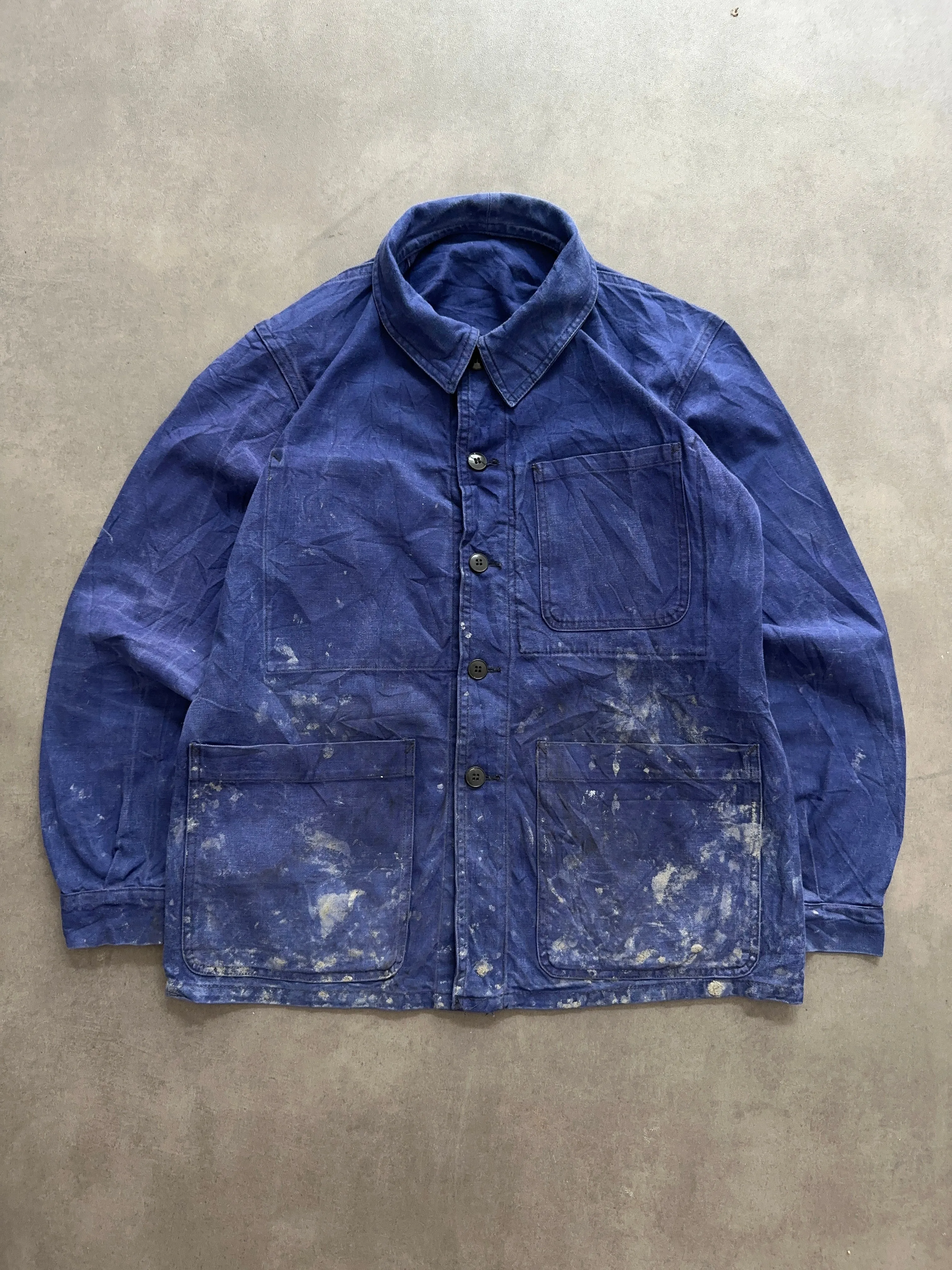 1980s French Shirt (M) Textured Finish