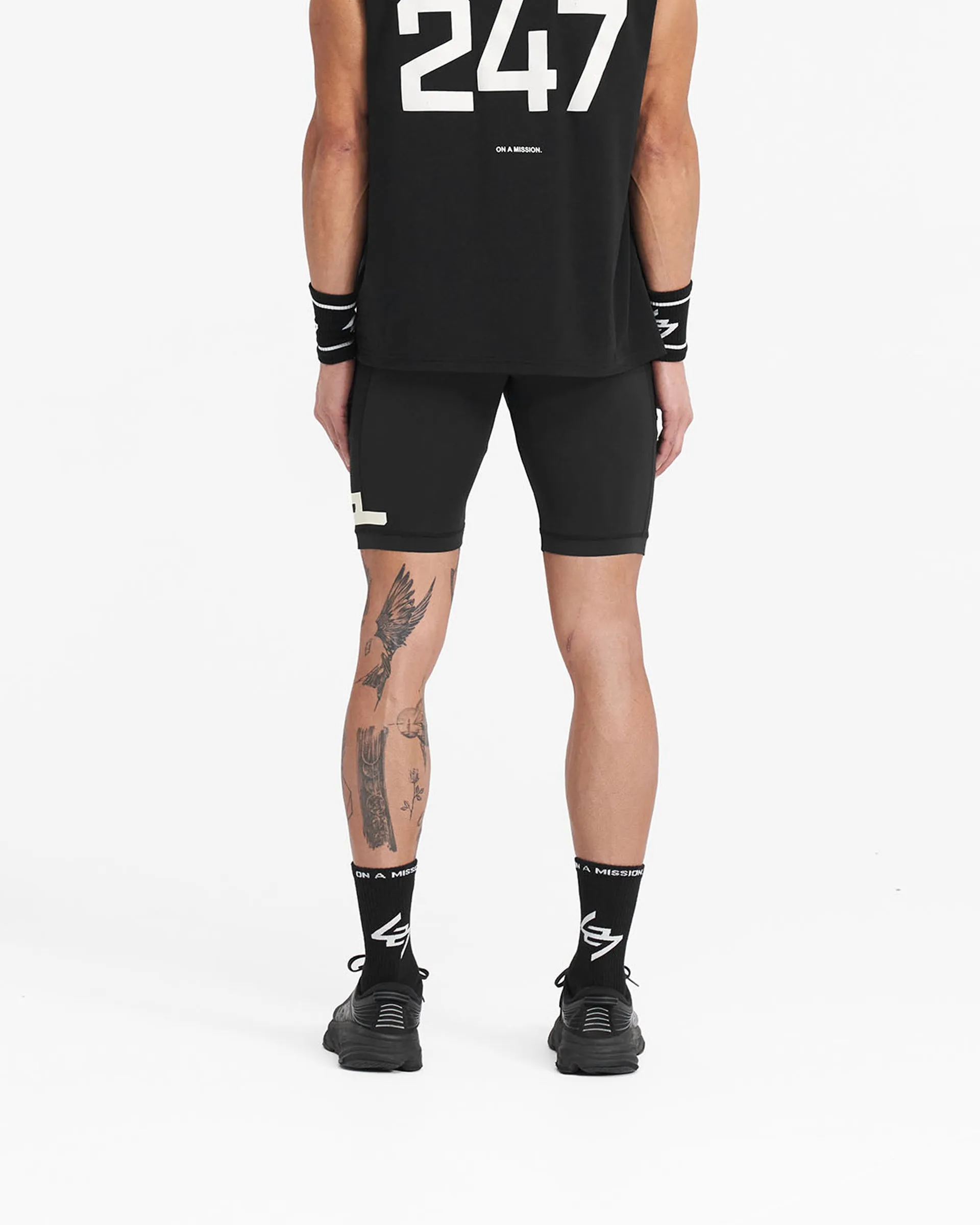 Active Mode Relaxed Look 247 Cargo Half Tight - Jet Black
