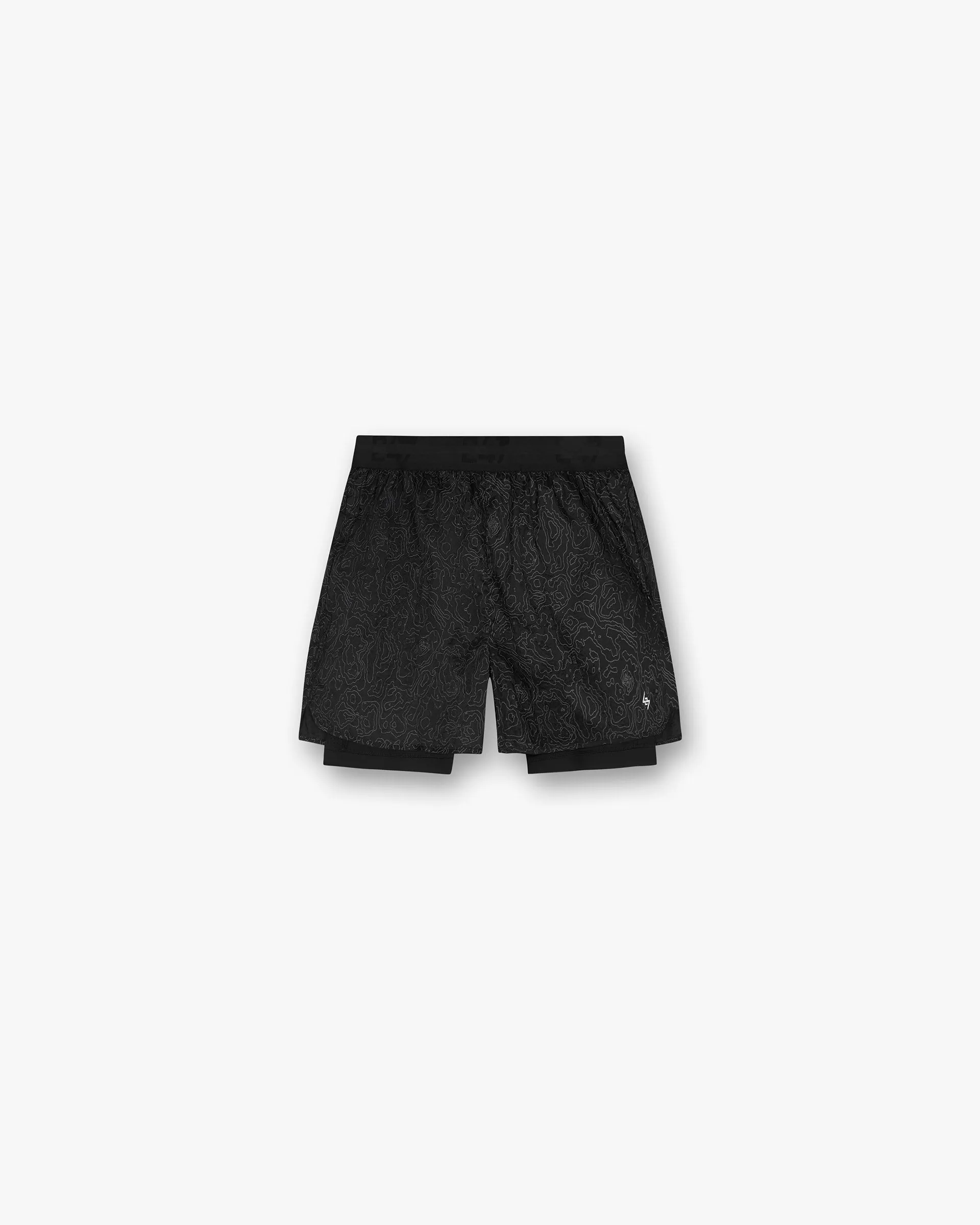 Flexible Waistline 247 Contour 2-In-1 Run Shorts - Black
