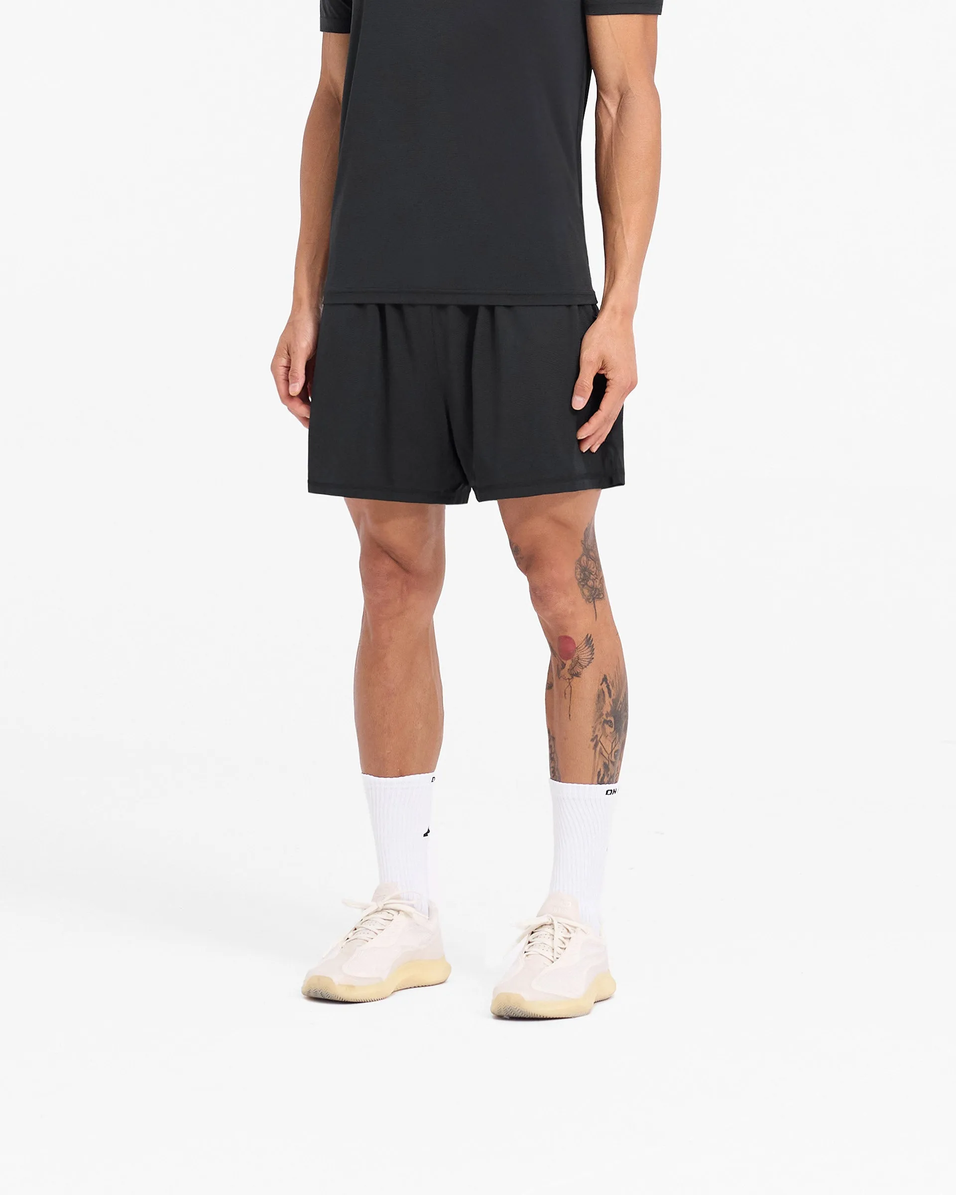 247 DNA Mesh Shorts - Black media industry Preppy look