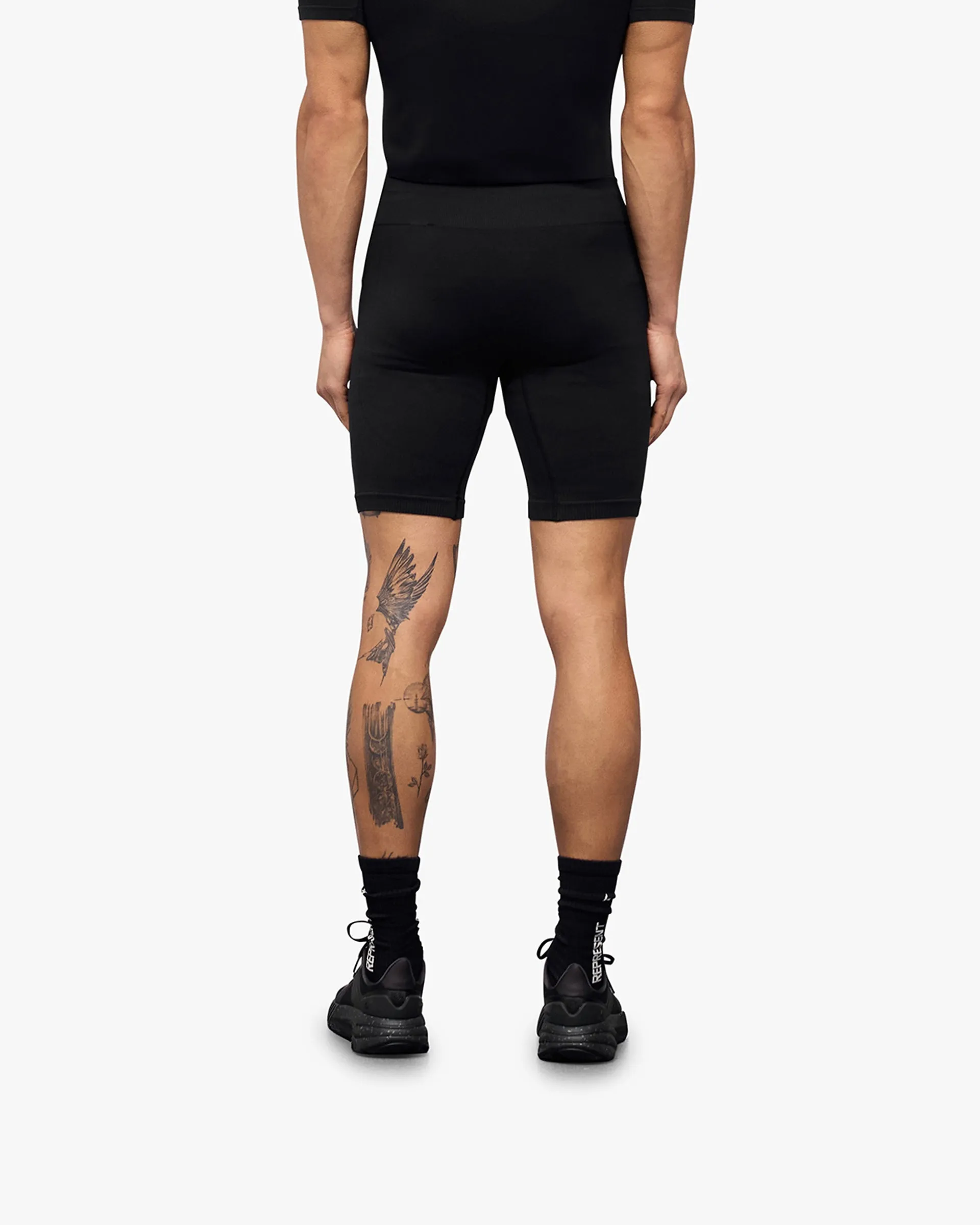 247 DNA Seamless Shorts - Black Flame Retardant Coating Retro Style