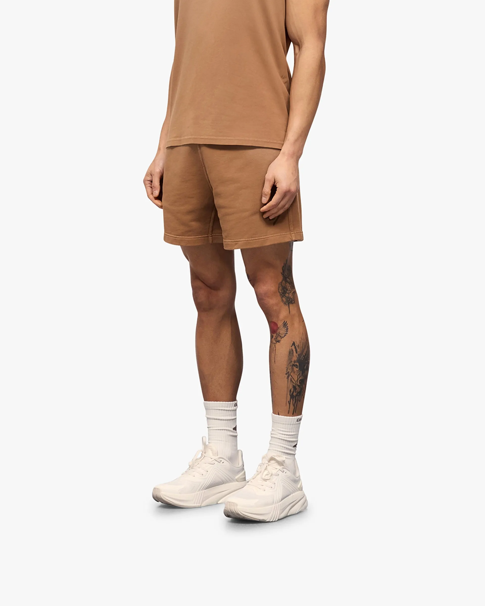 247 Motion Shorts - Rust Faux Leather Summer Comfort