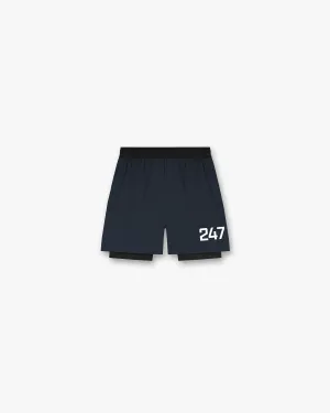 Sporty Flex Active Fit 247 Trail Short - Navy