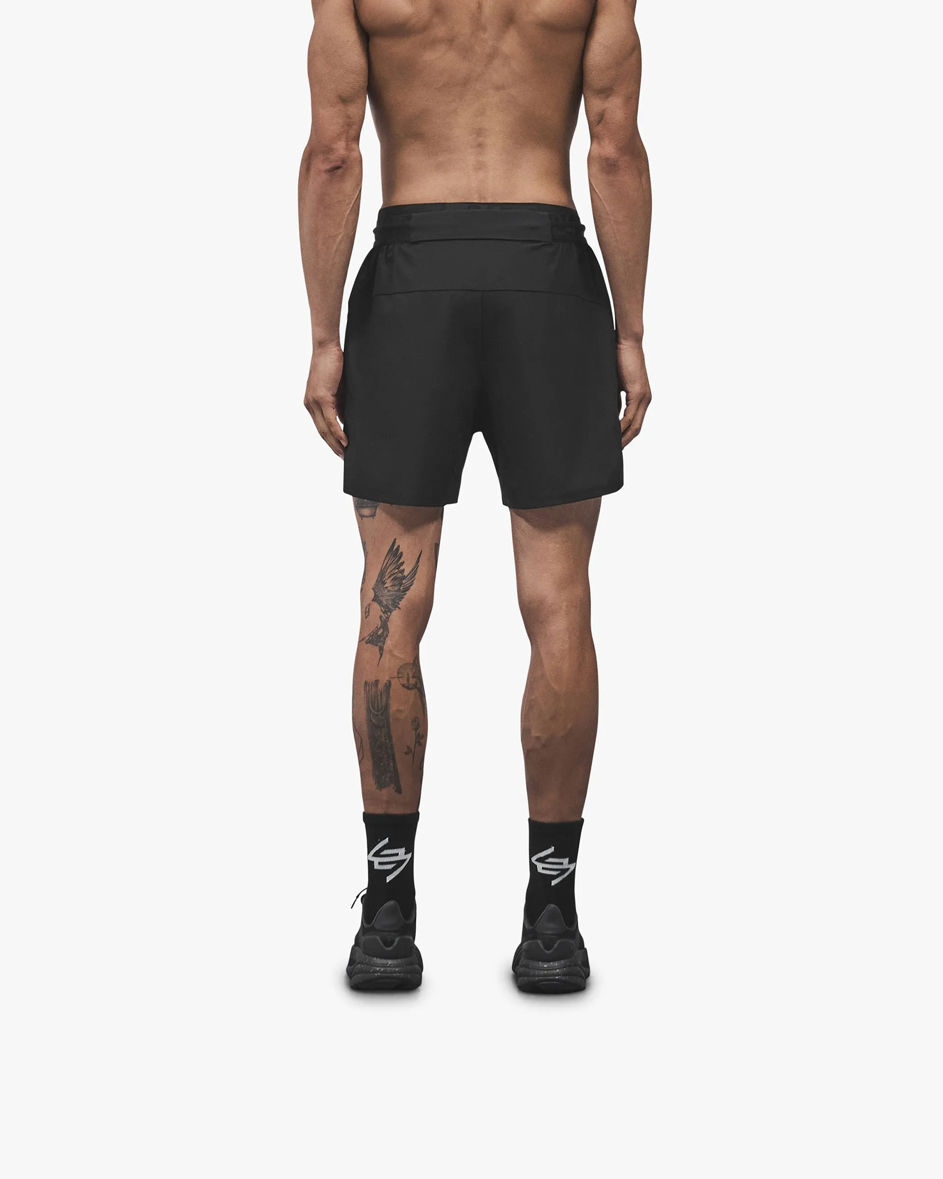 247 Trek Shorts - Black Cargo Pockets Festival wear