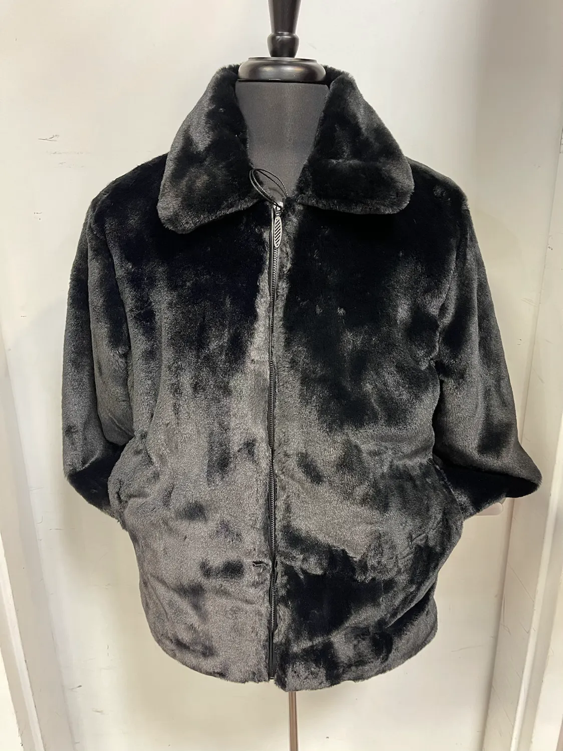 4338-BLAST BLUE MARTINI FUR JACKET I BLACK Practical Everyday Fit