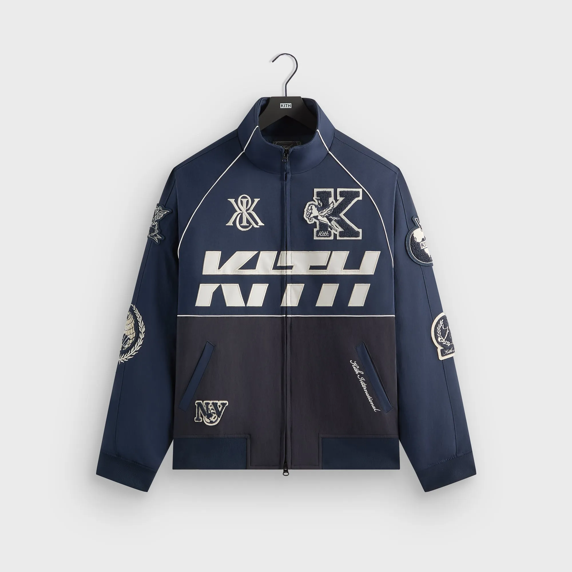 Breathable fabric Weekend Outing Wear Kith Dejan Racing Jacket - Nocturnal
