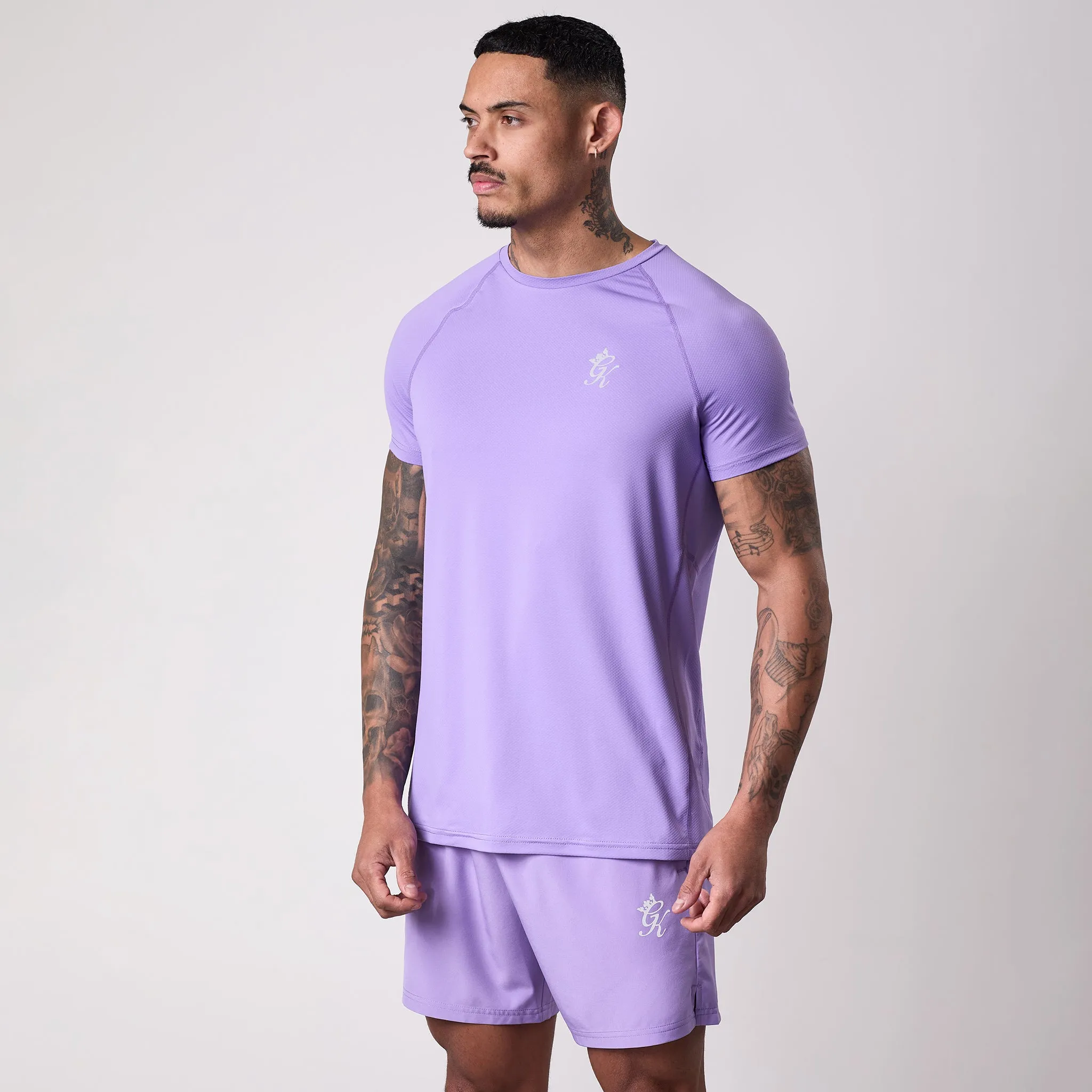 Anti Static Treatment Weekend Essential Gym King Energy Tee - Violet