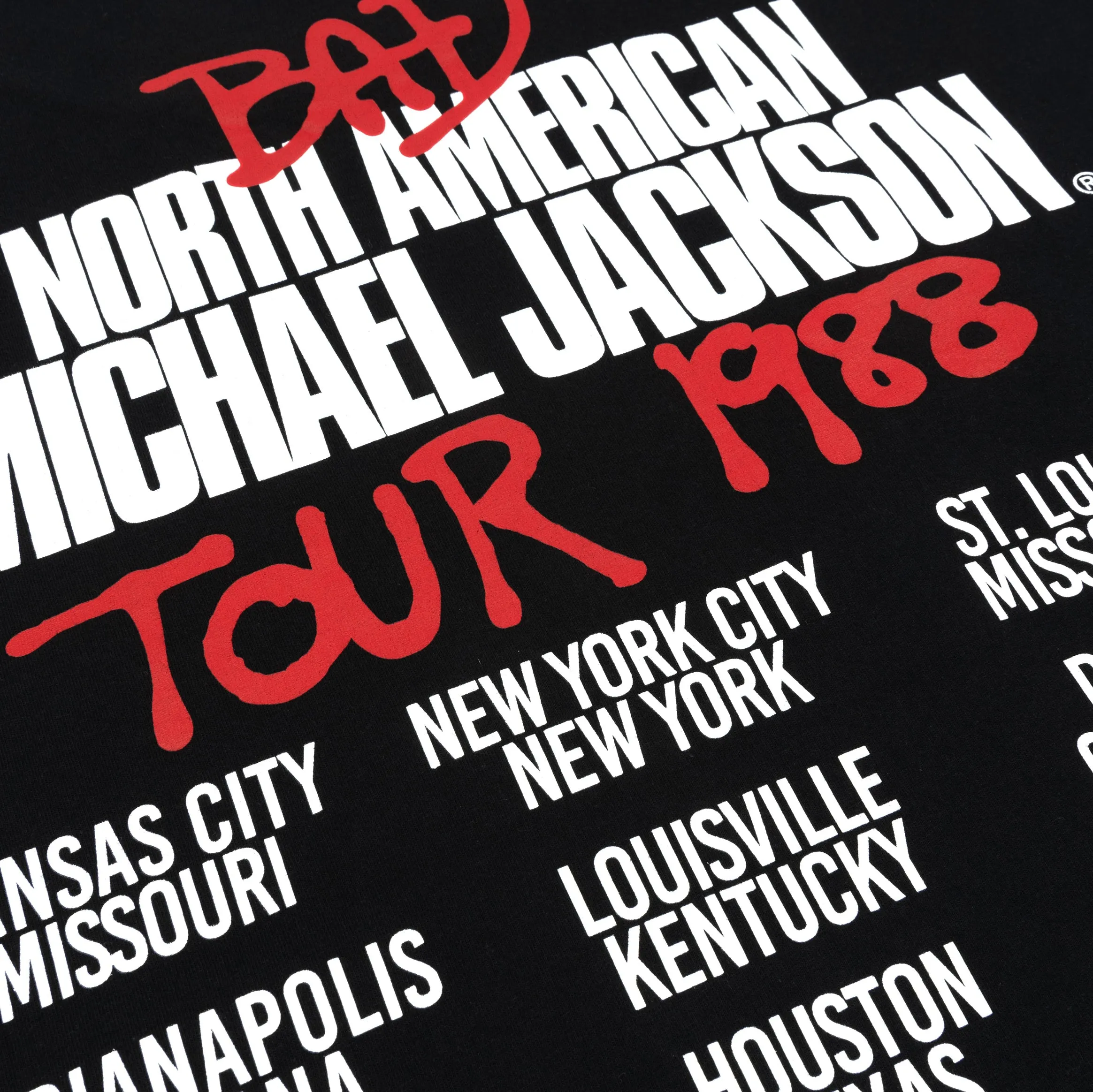SP x Michael Jackson Bad Tour Mens Short Sleeve Shirt (Black) Stylish Comfort