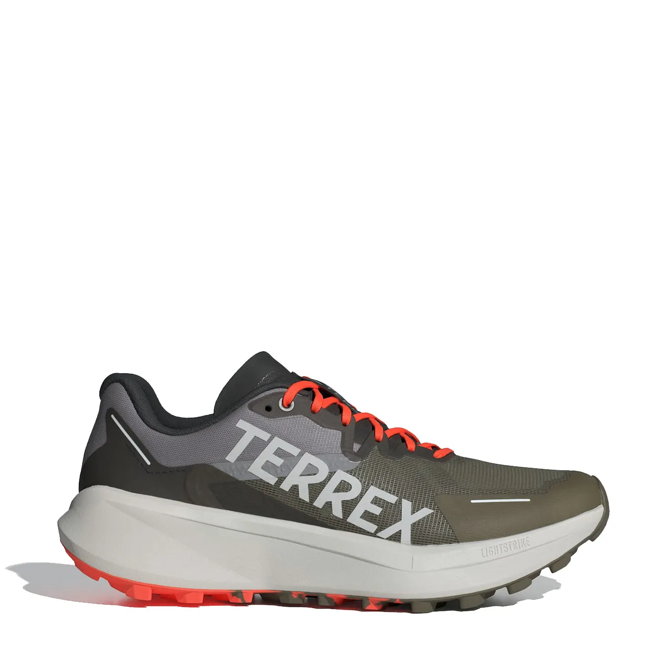 Soft Material Climb Strong Adidas Terrex Agravic 3 Trail Running Shoes Olive Strata / Grey One / Semi Impact Orange