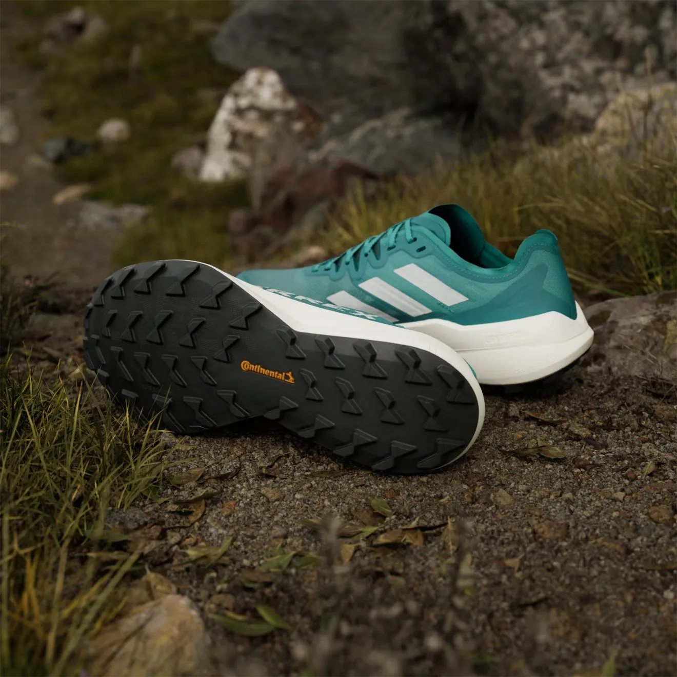 Adidas Terrex Agravic Speed Running Shoe Pure Teal / Grey One / Core Black Feather Light Cold Weather Sport Edge