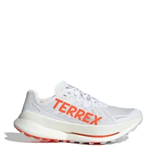 Color Mix Mom Fit Adidas Terrex Agravic Speed Ultra Trail Running Shoes Ultra Cloud White / Impact Orange / Dash Grey