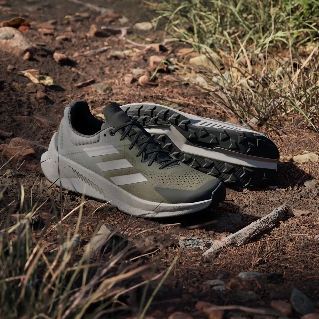 Anytime Go Foam Lining Running Errands Adidas Terrex Soulstride Flow Trail Running Shoe Olive Strata / Wonder Beige / Charcoal