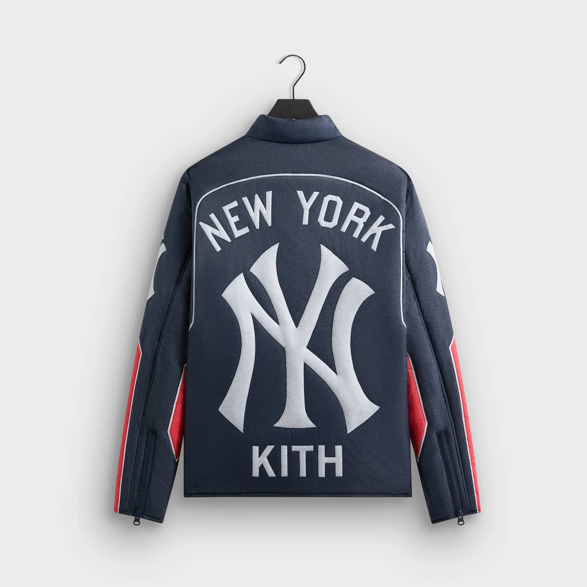Outdoor Style Staple Kith for the New York Yankees Zip Brixton Puffed Shirt Jacket - Nocturnal