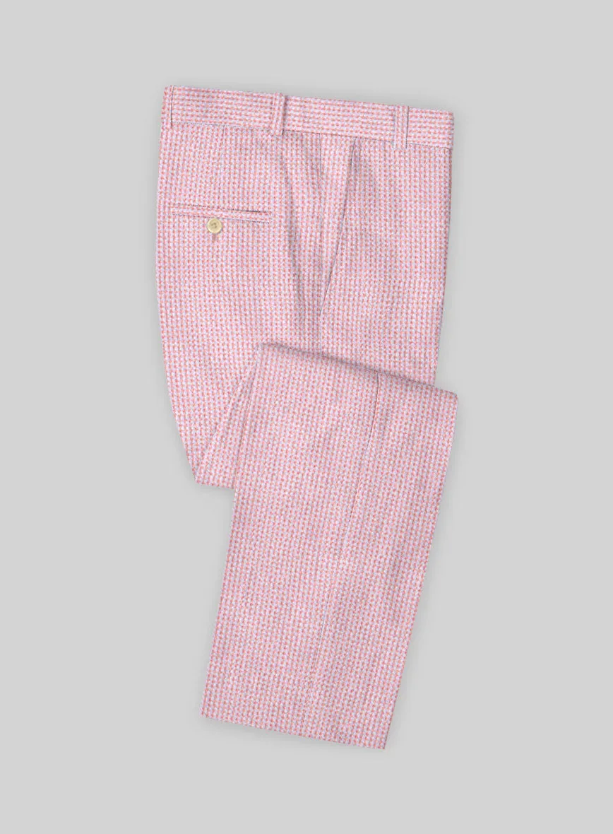 Packable design Solbiati Gingham Pink Seersucker Pants