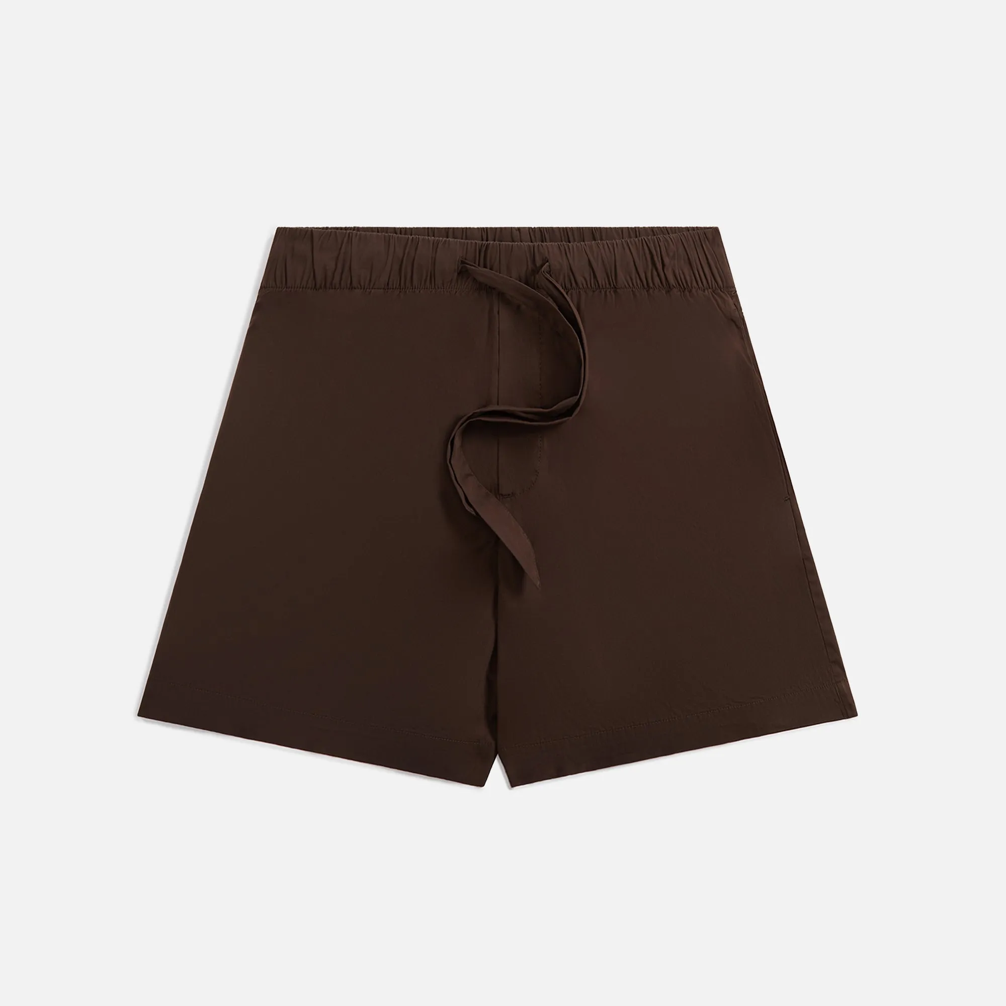 Tekla Poplin Pajama Shorts - Coffee Anti Snag Fabric Durable Hem Finishing