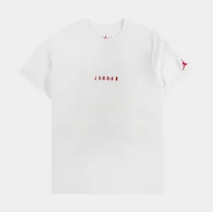 Quick Dry Material Sleek And Stylish Air EMB Crew Mens Short Sleeve Shirt (White)