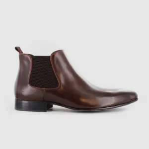 Ajax Chelsea Boots Dark Brown Stable Support Snowy Path