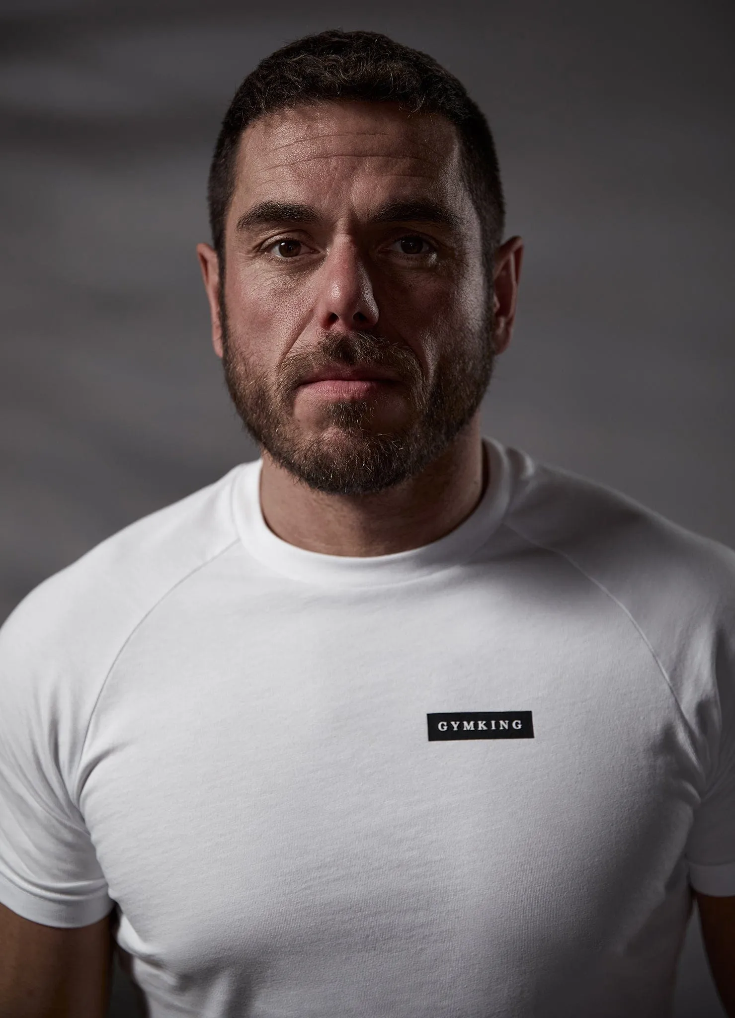 Simple and Chic Gym King Stoic Tee - White