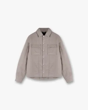 Weekend Wear Quilted Overshirt - Mid Grey