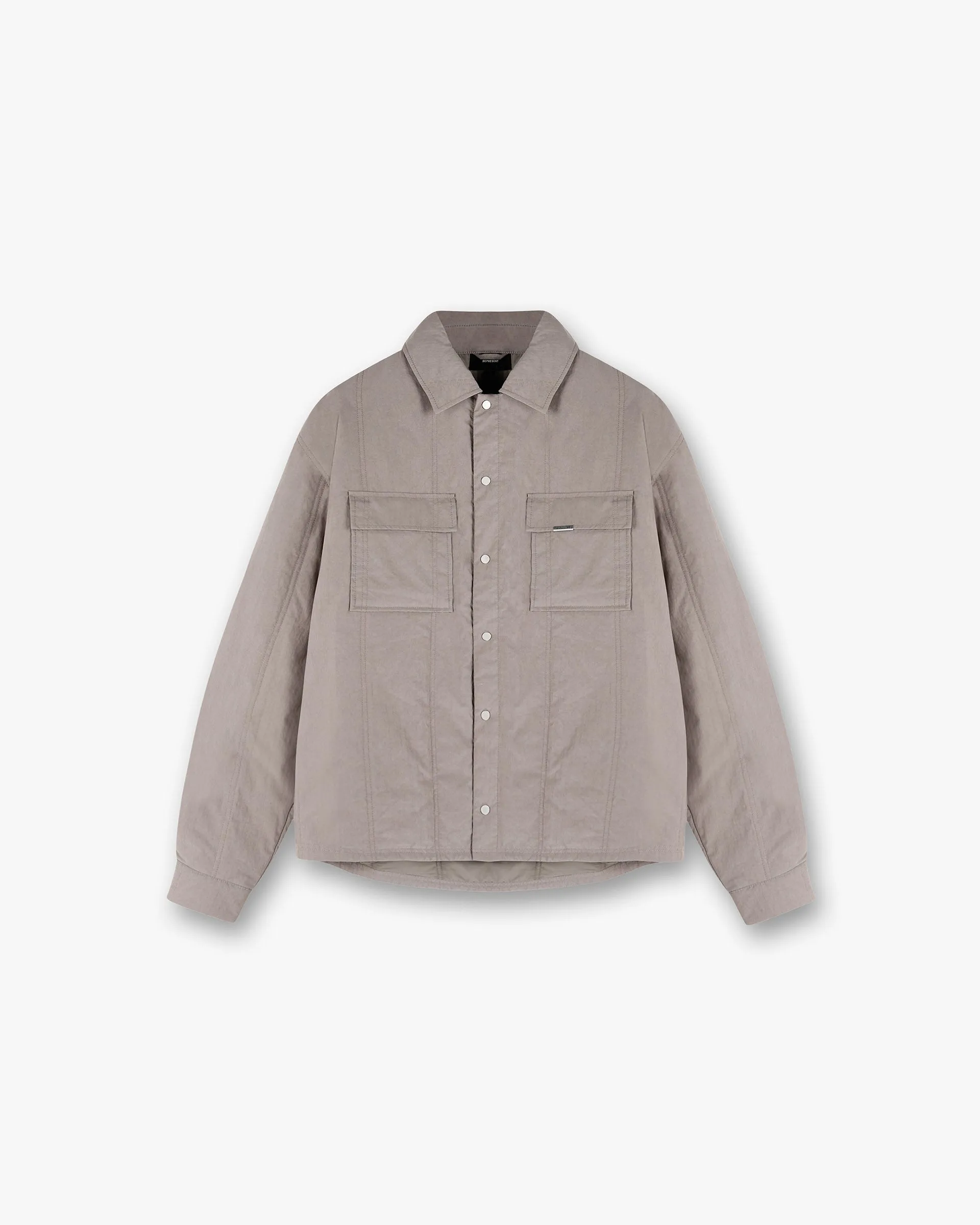 Weekend Wear Quilted Overshirt - Mid Grey
