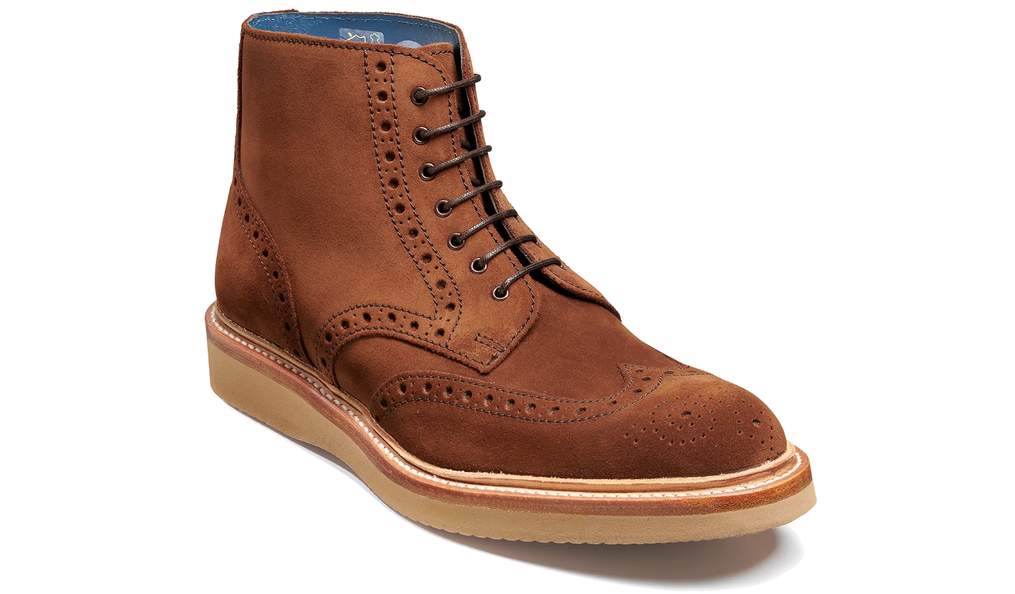 Terry - Old Snuff Suede Wingtip Design Durable Feel
