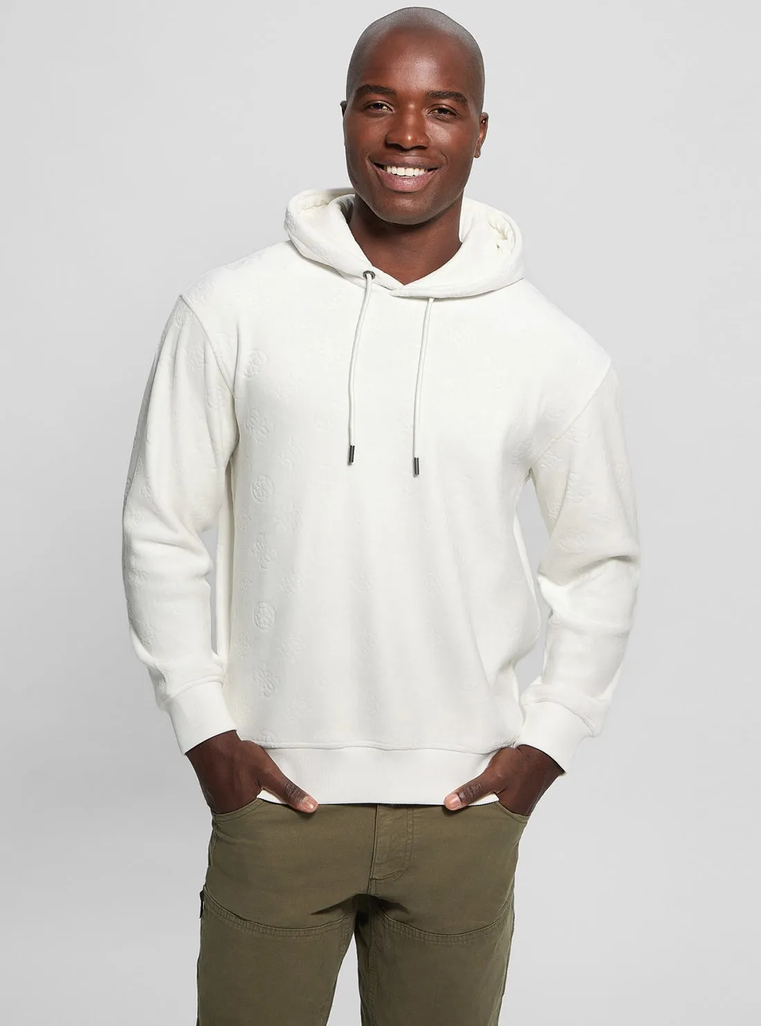 Long Sleeve product surfing suitable balance White Bonded Velvet Hoodie Jumper