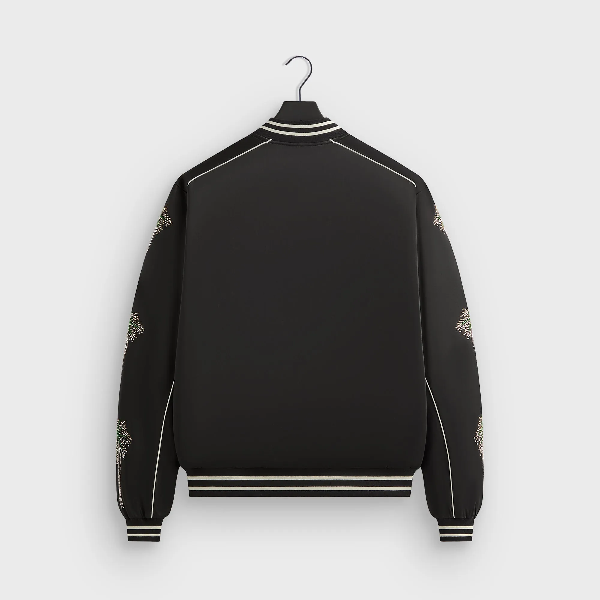 MagneticClosure &Kin Vance Satin Bomber Jacket - Black