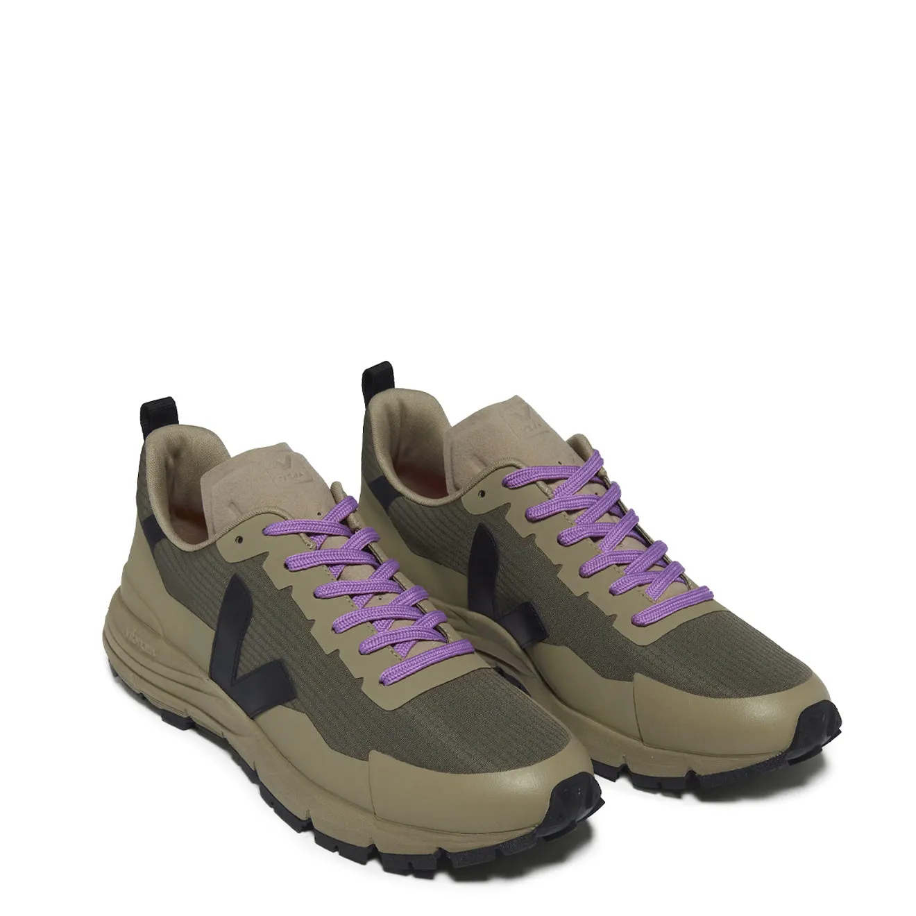 Comfort Tongue Torsional Stability System Veja Dekkan Ripstop Trainer Kaki Black