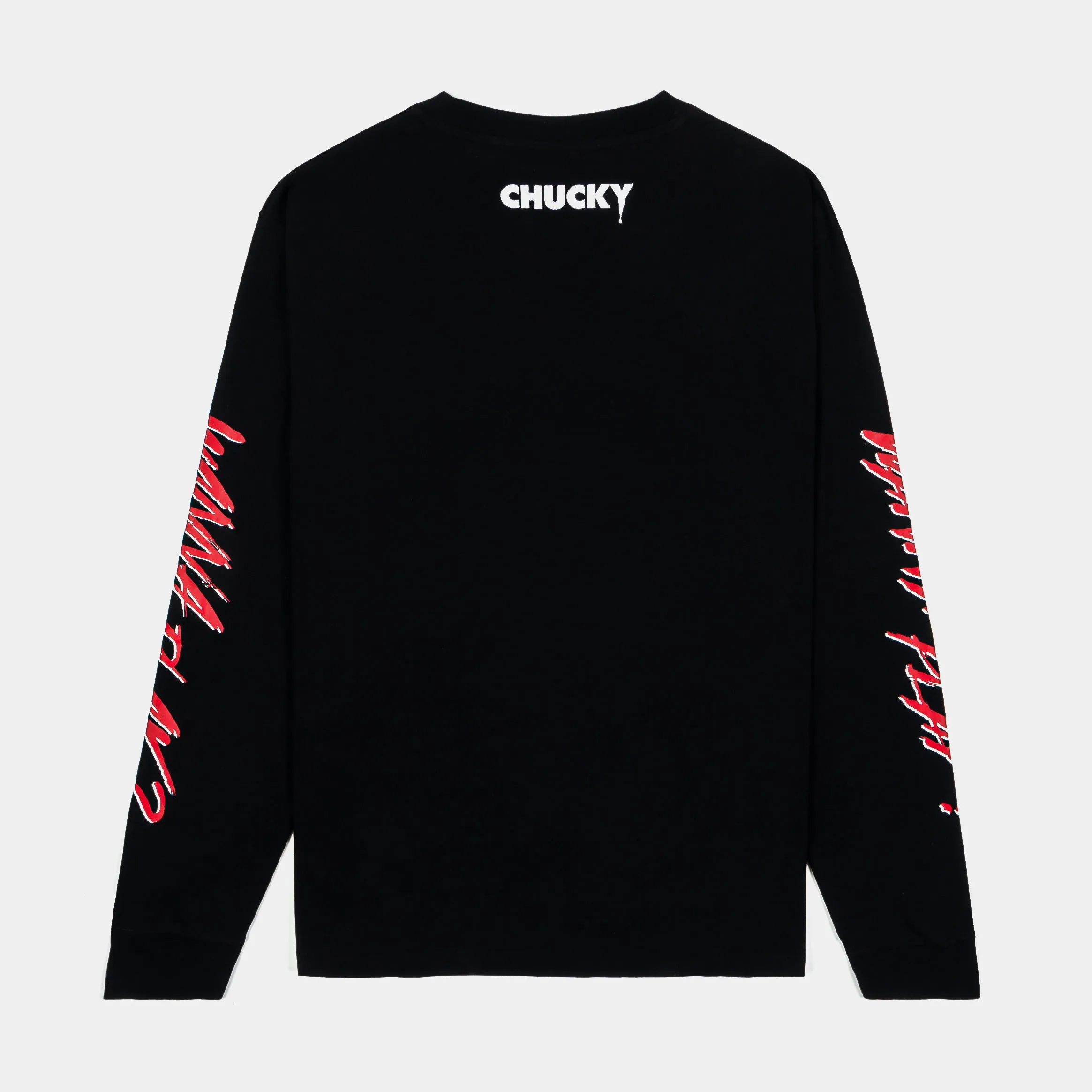 School Uniform Customer Favorite SP x Chucky Wanna Play Mens Long Sleeve Shirt (Black/Red)