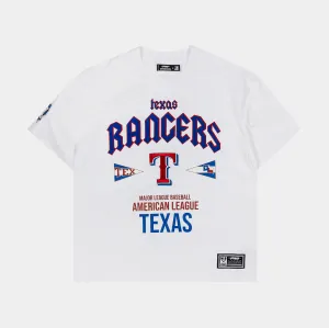 Chilly Comfort Wear Texas Rangers City Tour Drop Shoulder Mens Short Sleeve Shirt (White)