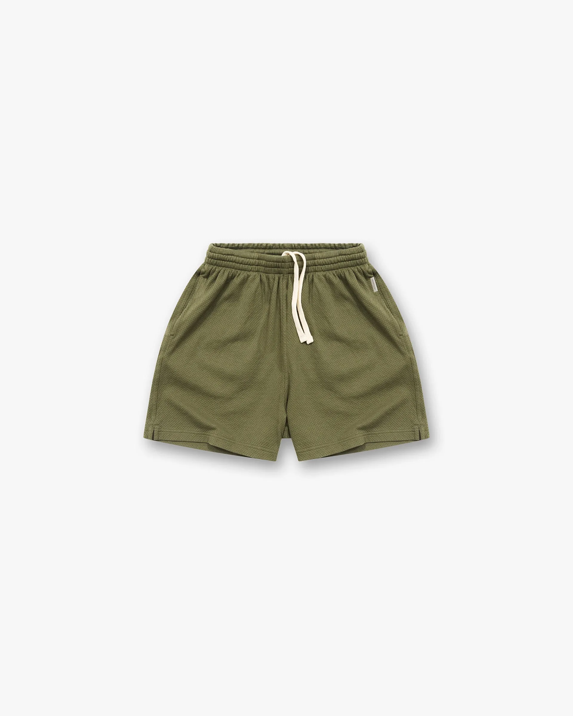Anti Static Finish Formal Wear Initial Mesh Shorts - Army Green