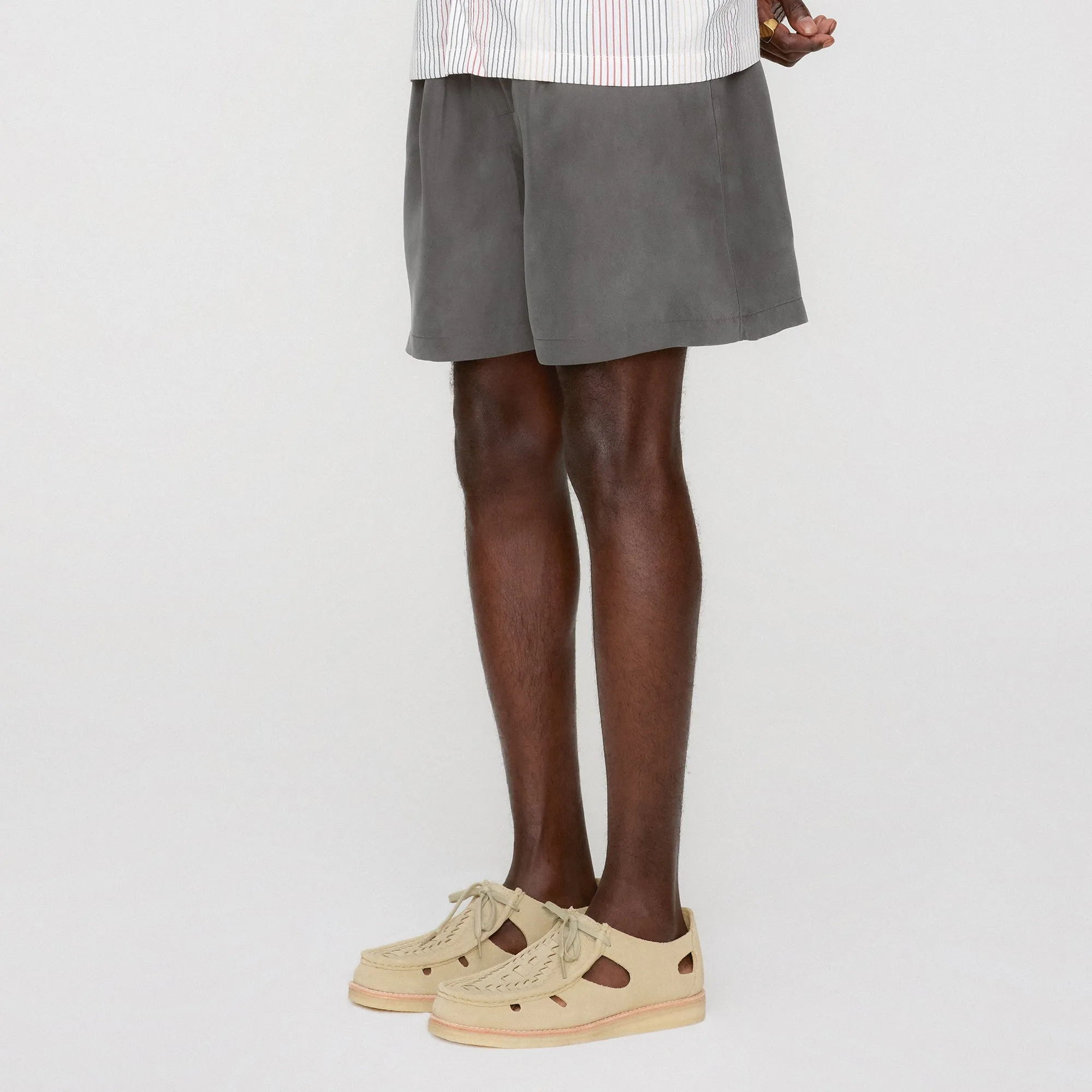 agriculture industry &Kin Silk Habotai Cedar Short - Somber