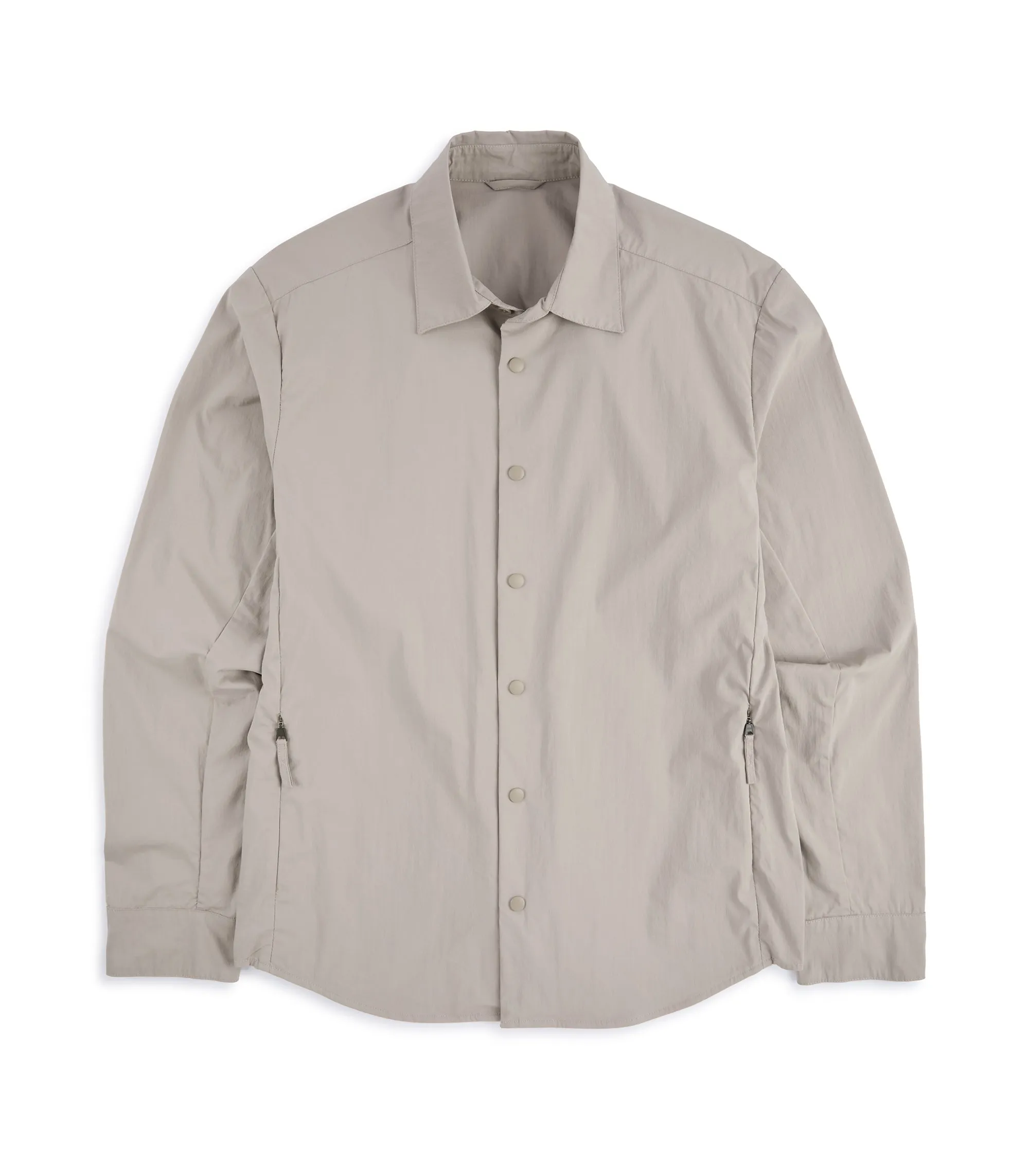 Aspesi Cotton Poplin Overshirt: Beige Casual Hangout