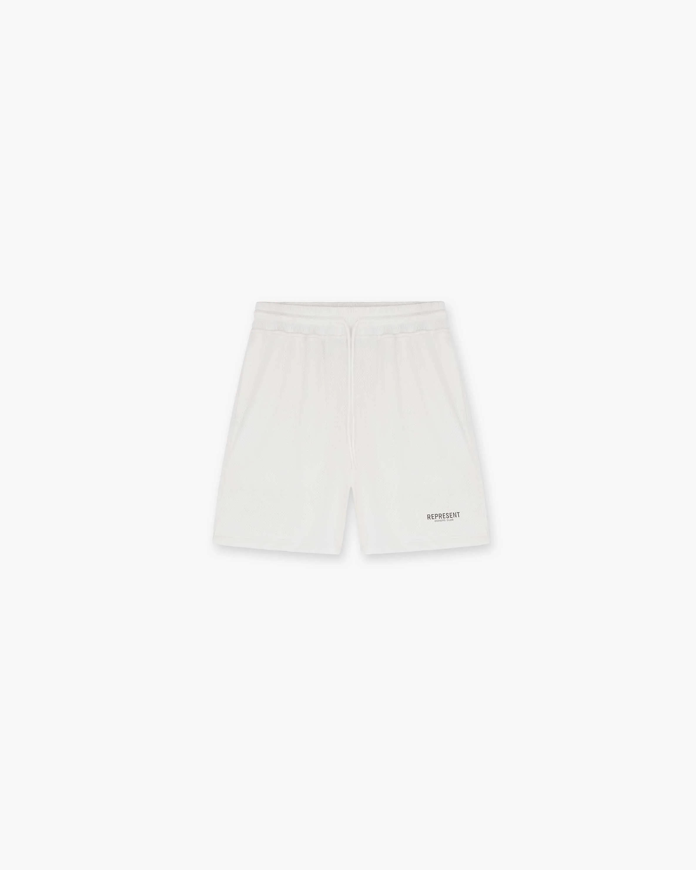Represent Owners Club Mesh Shorts - Flat White Walk Easy