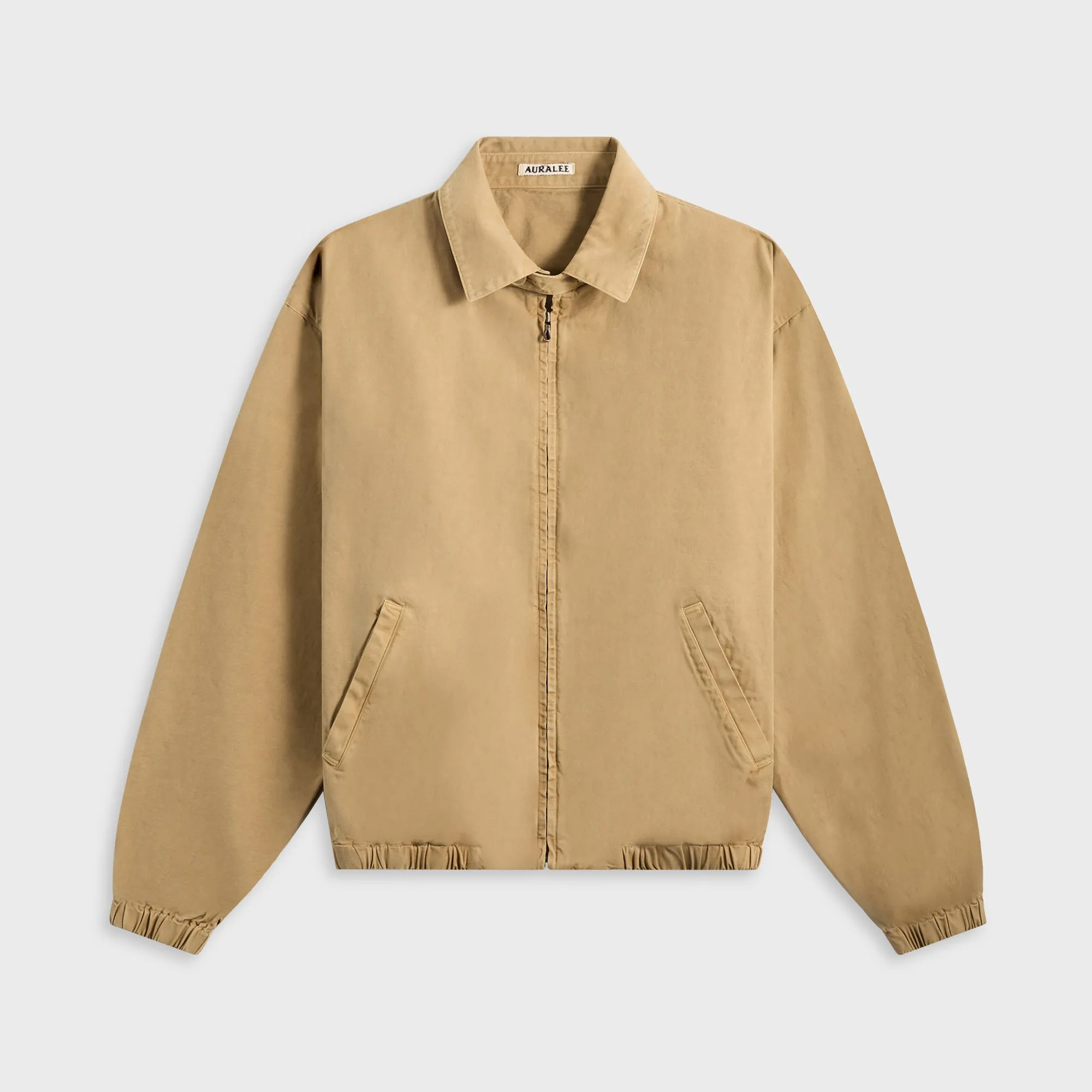 Long Sleeves Auralee Product Dyed Finx Garbadine Swing Top - Dyed Beige