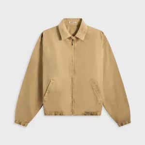 Long Sleeves Auralee Product Dyed Finx Garbadine Swing Top - Dyed Beige