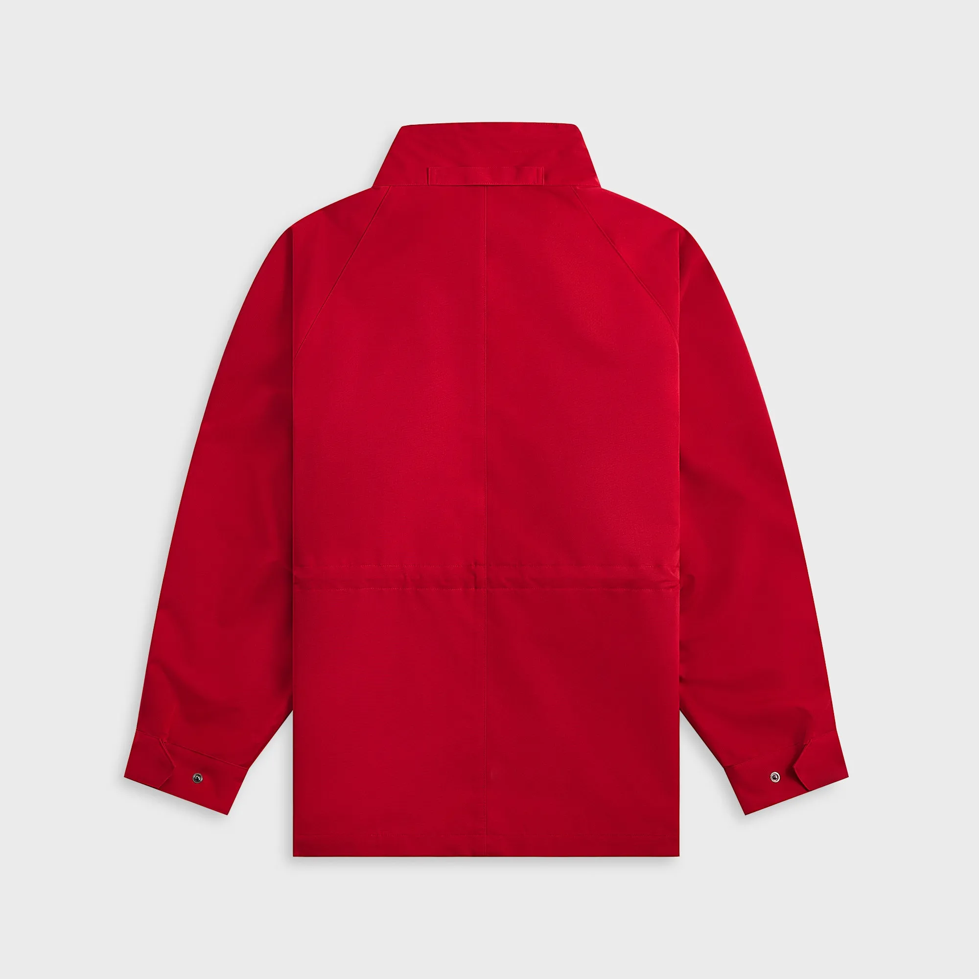 Auralee Wool Max Canvas High Neck Zip Blouson - Red Layered Collar Design