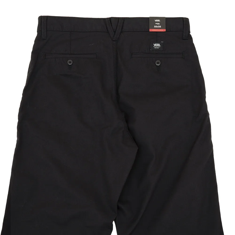 Essential Wear Stretch Panels Authentic Chino Loose Pant (Black) VBU