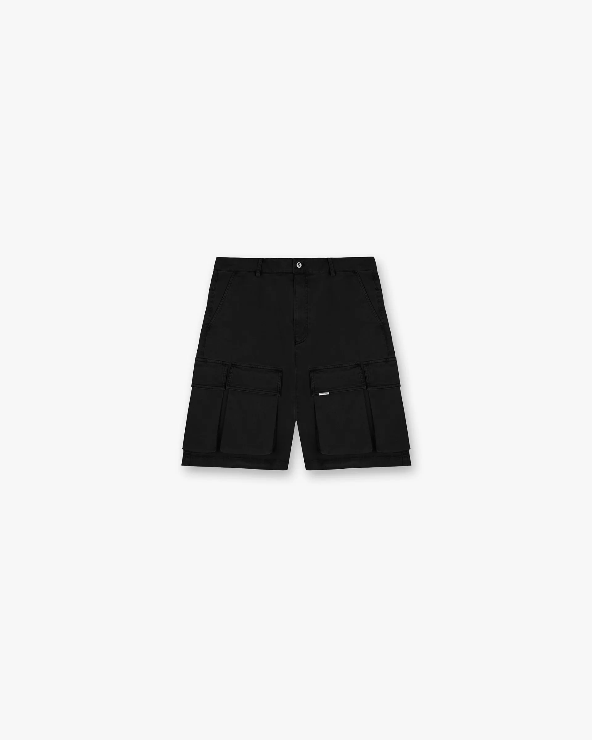 Baggy Cotton Cargo Short - Black Outdoor Relax