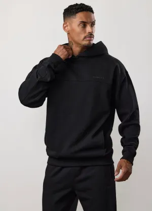 Gym King Linear Loopback Hood - Black Casual Wear Chilly Day Wear