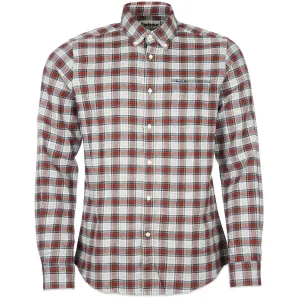 Barbour Alderton Brushed Cotton Tailored Shirt - Grey Marl Breathable Material Street Icon