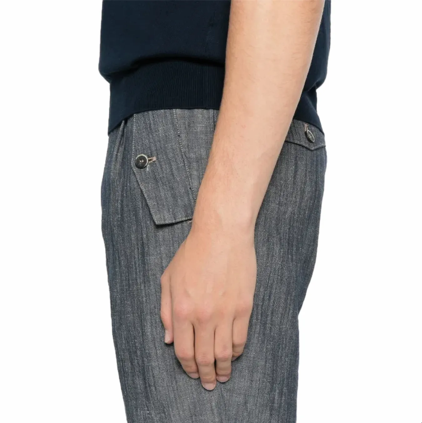 Linen blend Barena -Pantalone Lamar - Piado - Navy