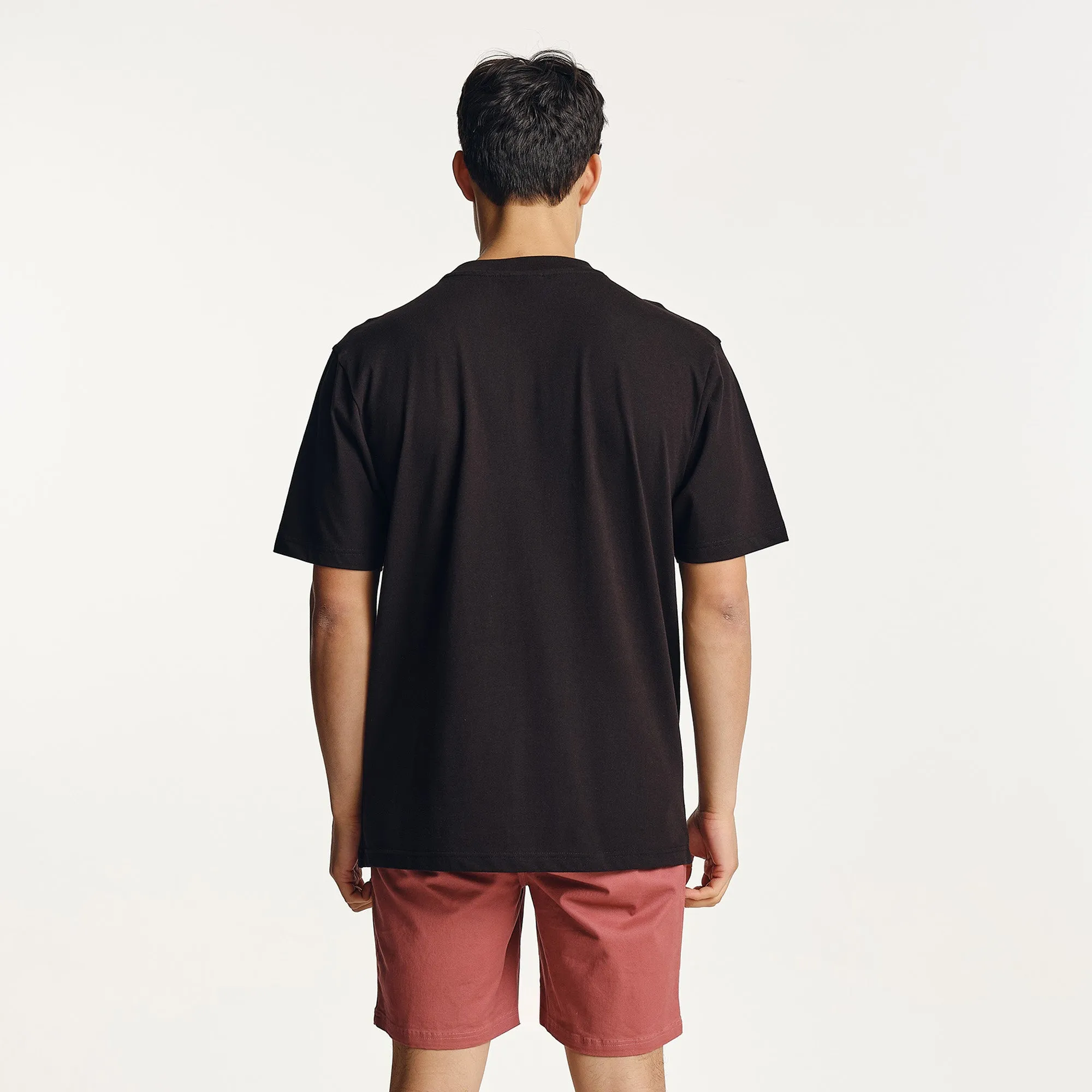 Baxter T-Shirt Black Sleek Waistband Soft Texture